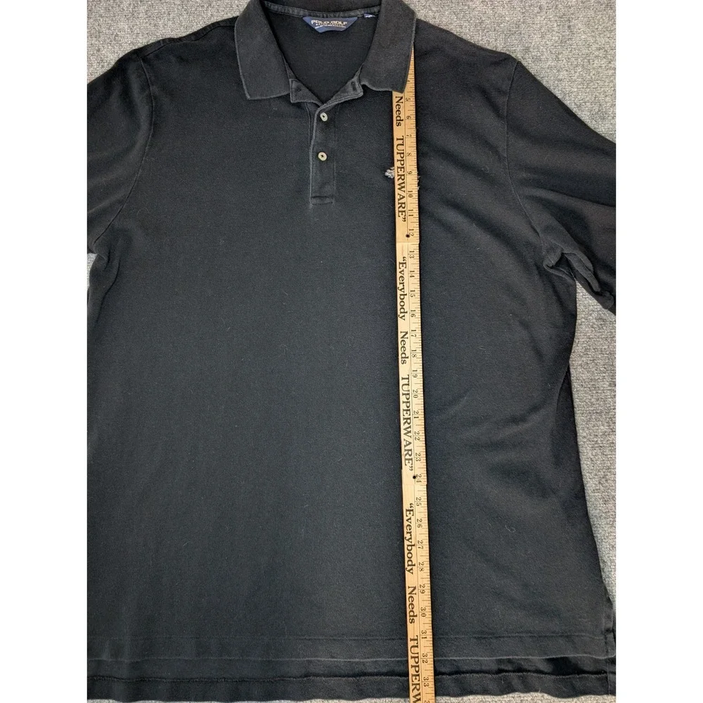 Polo Golf Ralph Lauren Mens XXL Polo Shirt‎ Black Torrey Pines Logo White Pony